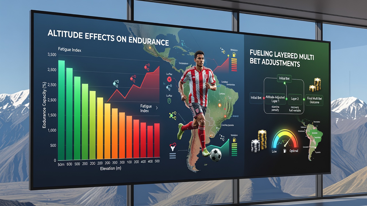 Data visualization of player endurance metrics at varying altitudes during South American league games