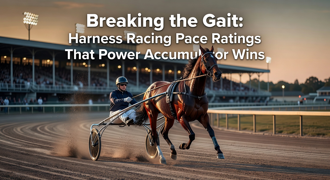Harness racing horses charging down the track at full pace, sulkies close behind drivers in intense competition