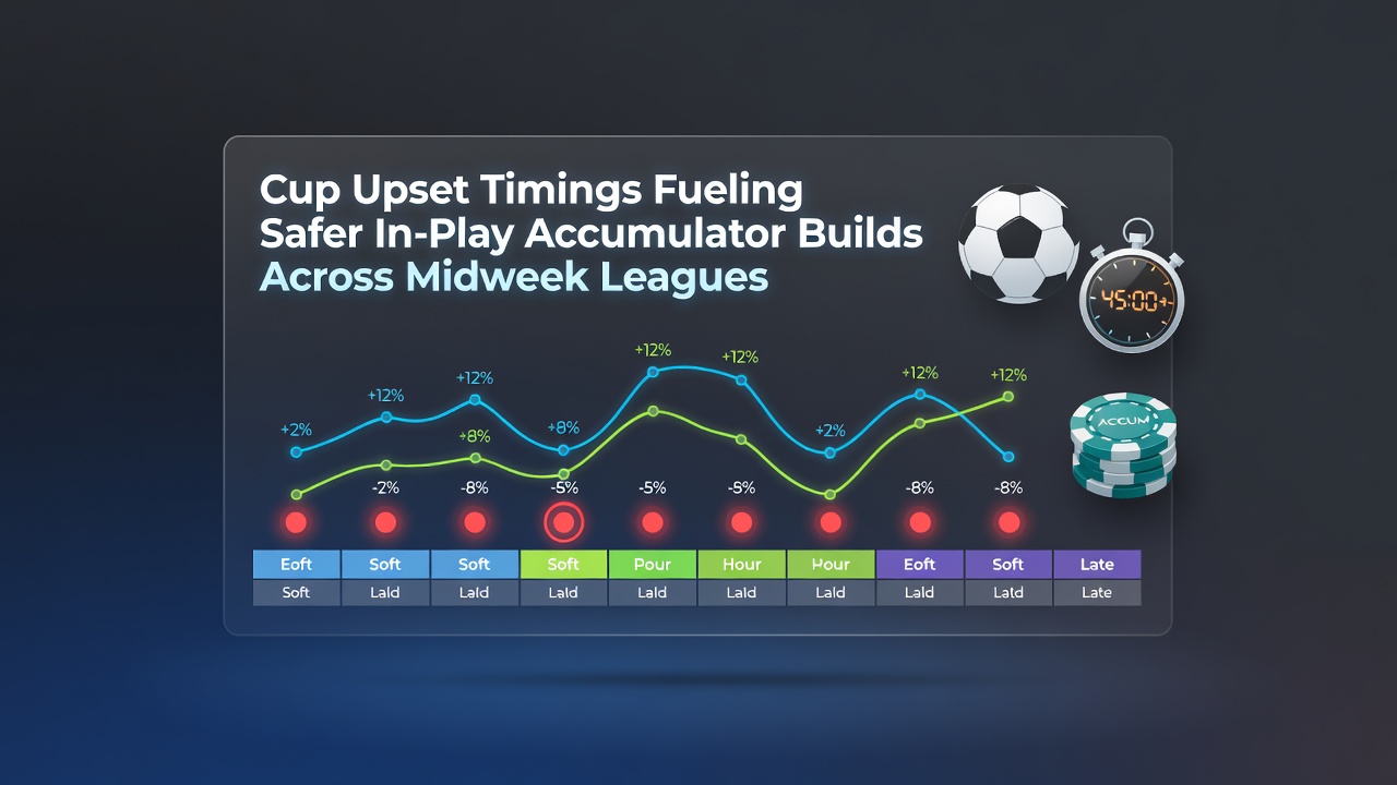 Football players in action during a midweek cup match showing key timing moments for in-play betting decisions