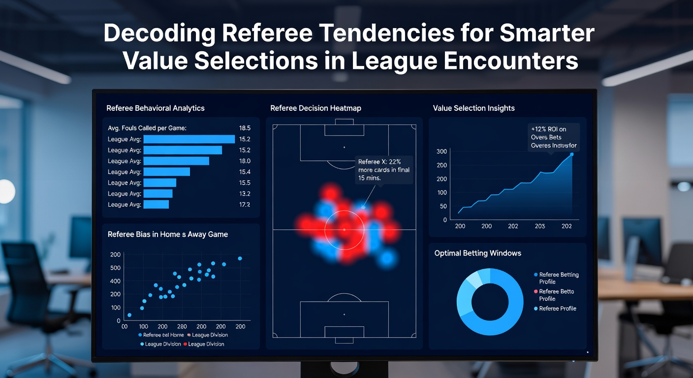 Close-up view of referee checking VAR monitor during league action