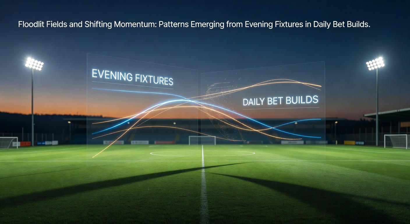 Floodlit football pitch at night with players in motion during an evening fixture