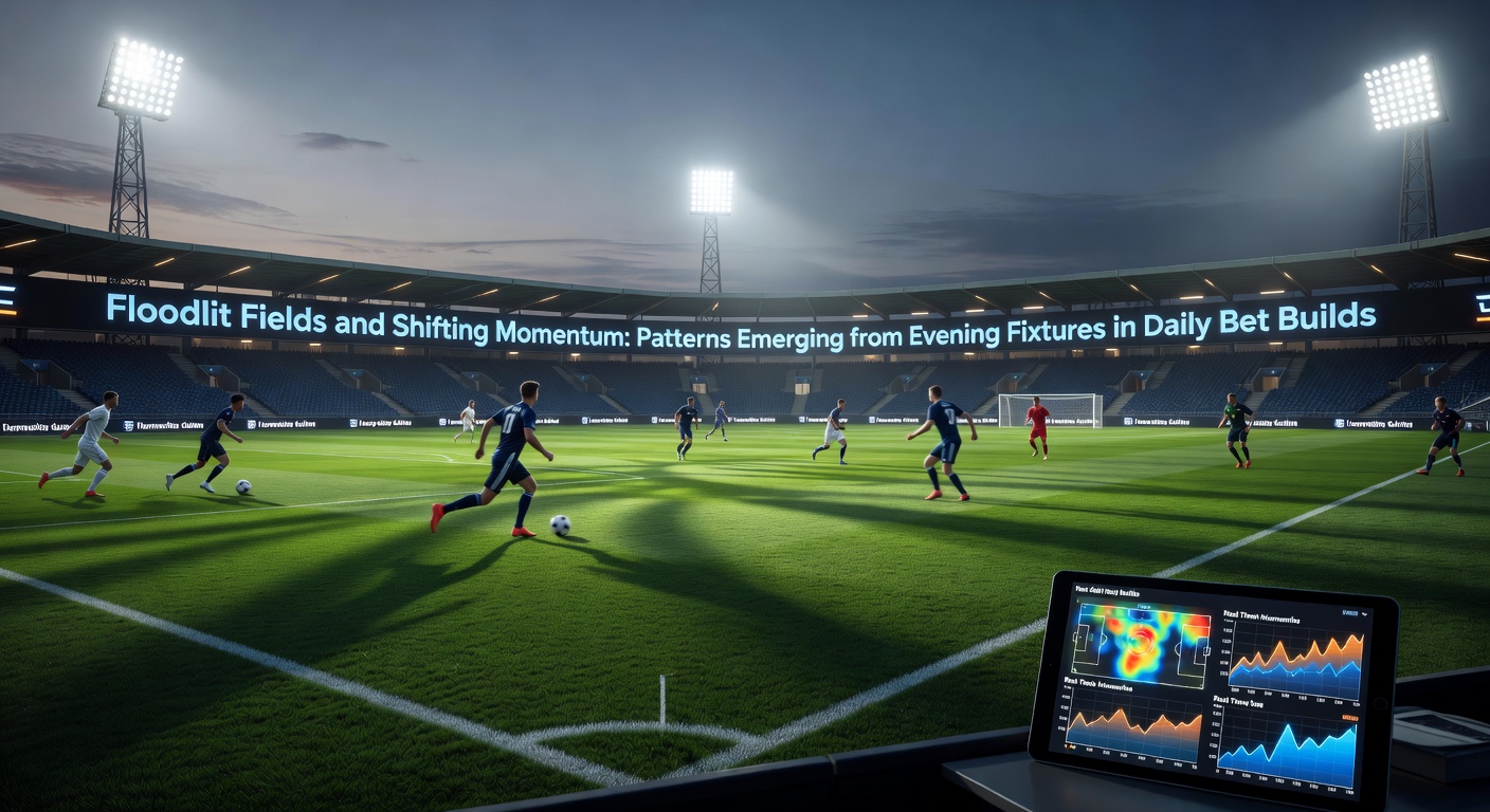 Close-up of football action under bright floodlights highlighting shifting team momentum