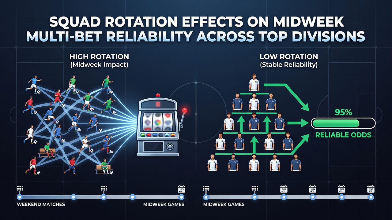 Visual breakdown of squad rotation impacts across top European leagues during midweek fixtures