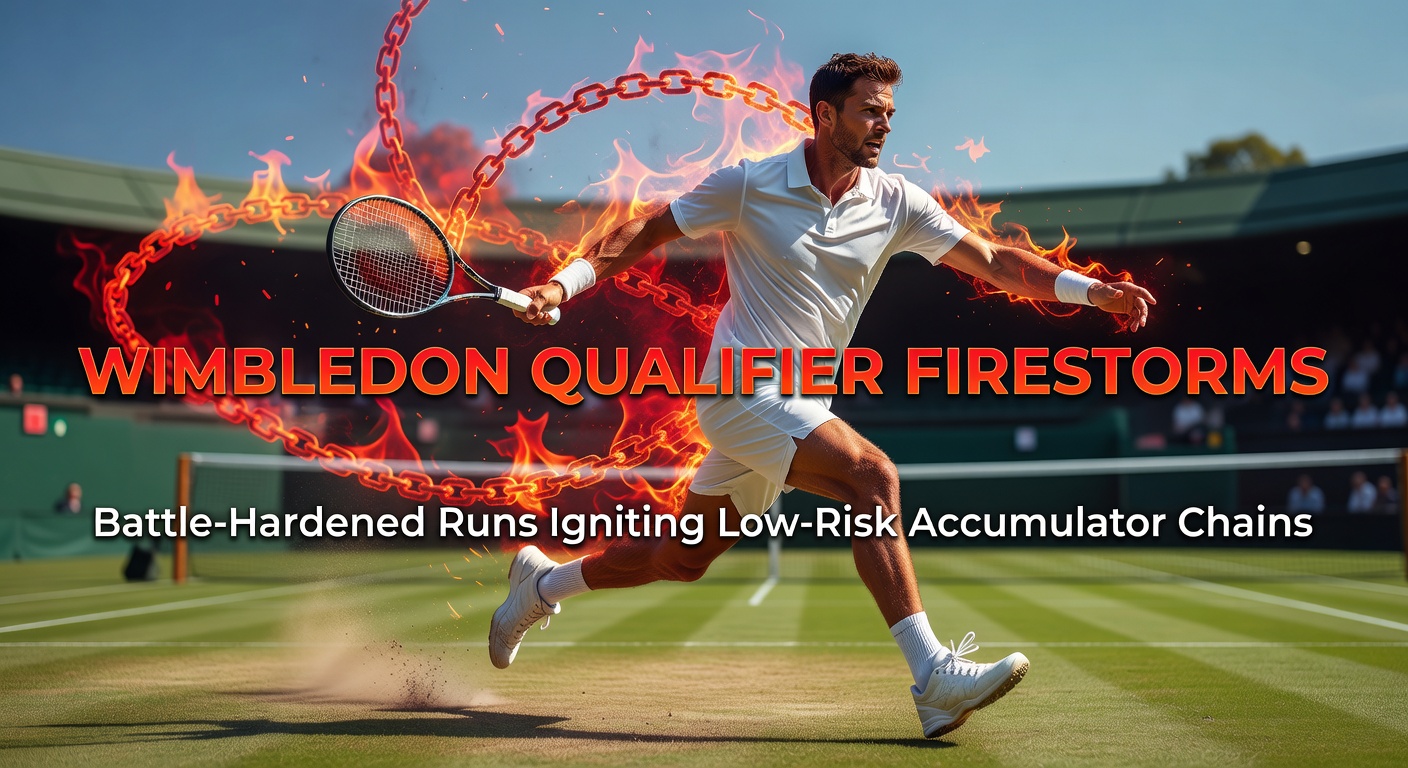 Wimbledon qualifiers battling on grass courts during intense qualifying rounds, showcasing endurance and tactical grit